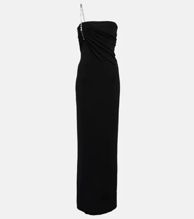 Givenchy Black Bustier Dress With G Chain