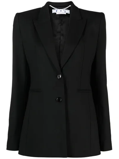 Off-white Tailored Single-breasted Blazer In Black