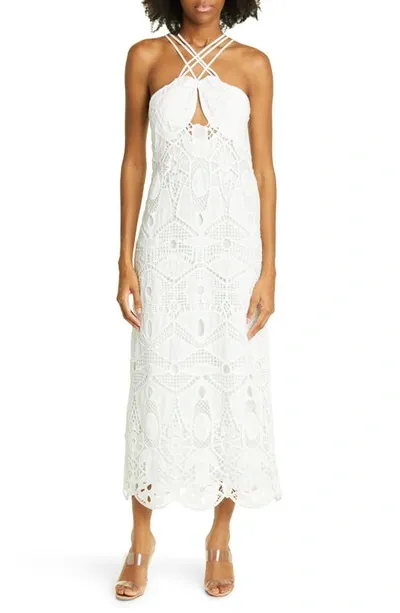 Cult Gaia Everly Crochet Maxi Dress In Off White