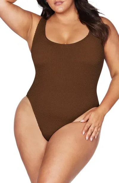 Artesands Arte Kahlo One-piece Swimsuit In Mocha