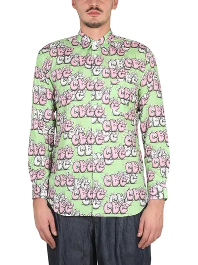 Comme Des Garçons Shirt Shirt With Print X Kaws In Multicolour