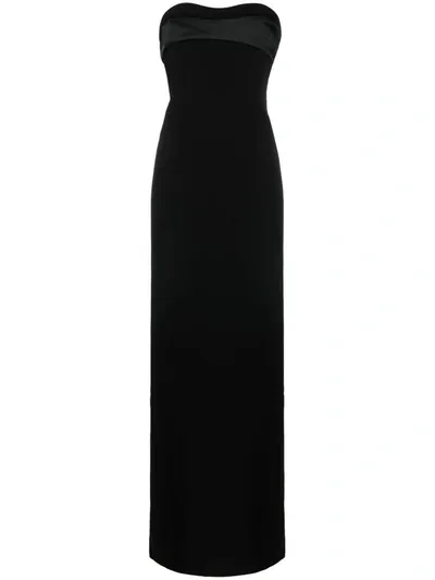 Monot Strapless Maxi Dress In Black