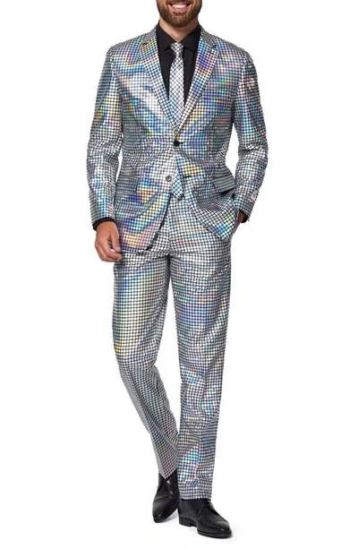 Opposuits Disco Baller Two Button Notch Lapel Suit In Grey