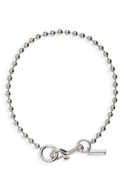 Balenciaga Skate Ball Chain Necklace In Silver