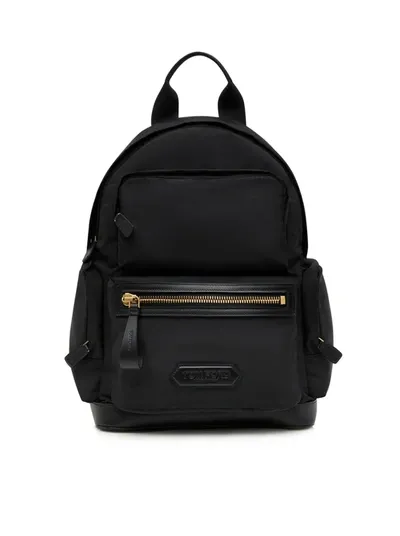 Tom Ford Recycled Nylon Backpack In Black