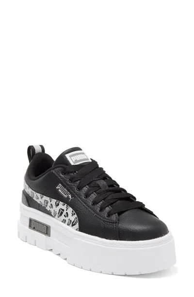 Puma Kids' Mayze Wild Platform Sneaker In Nero