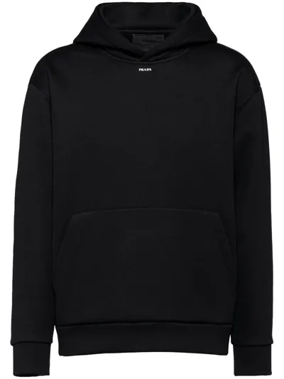 Prada Hoodie Sweatshirt In Nero