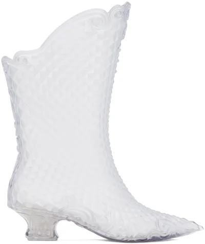 Y/project Translucent Melissa Edition Court Boots In Clear