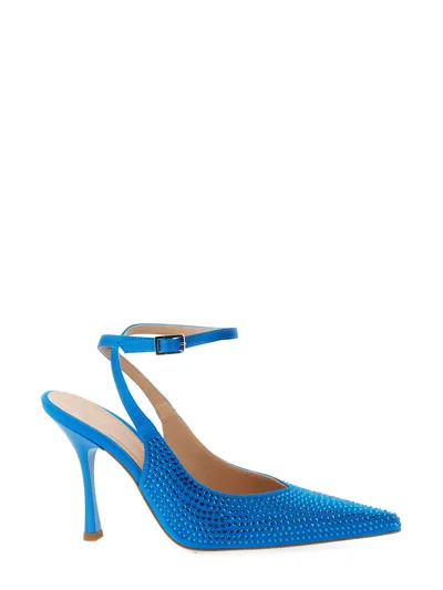 Leonie Hanne X Liu Jo Satin Slingback In Azure