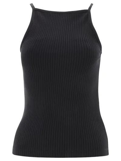 Agolde Mina High-neck Tank Top In Black