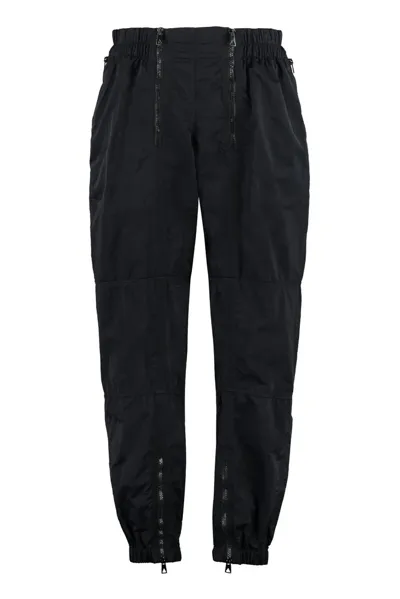 Bottega Veneta Cuffed Ankle Detail Cargo Trousers In Black