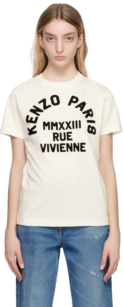 Kenzo Rue Vivienne Loose T-shirt Tshirt In Off White