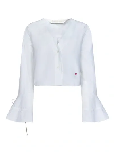 Palm Angels Blouse In White Cotton