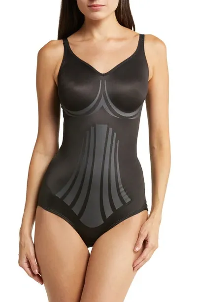 Miraclesuit Fit Sense Shaping Bodysuit In Black