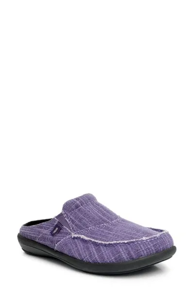 Revitalign Siesta Orthotic Canvas Slip-on Shoe In Plum