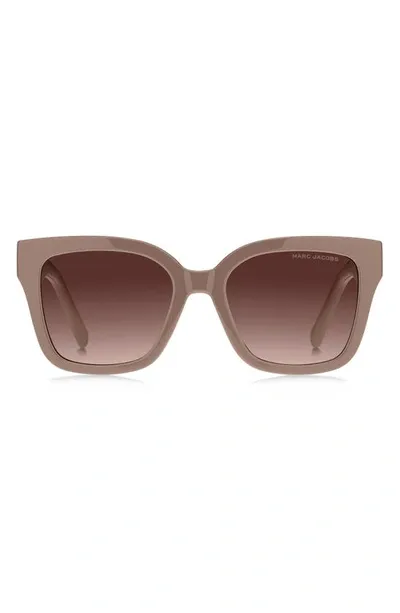 Marc Jacobs 53mm Gradient Square Sunglasses In Beige Brown Gradient