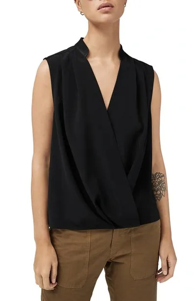 Rag & Bone Meredith Draped Tank Top In Black