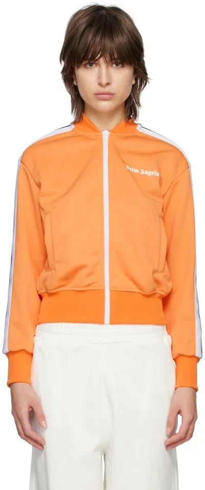 Palm Angels Bomber Track Jacket In Orange