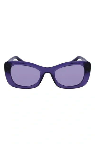 Victoria Beckham 50mm Butterfly Sunglasses In Violet