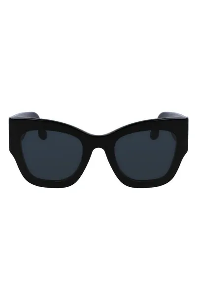 Victoria Beckham 51mm Butterfly Sunglasses In Black