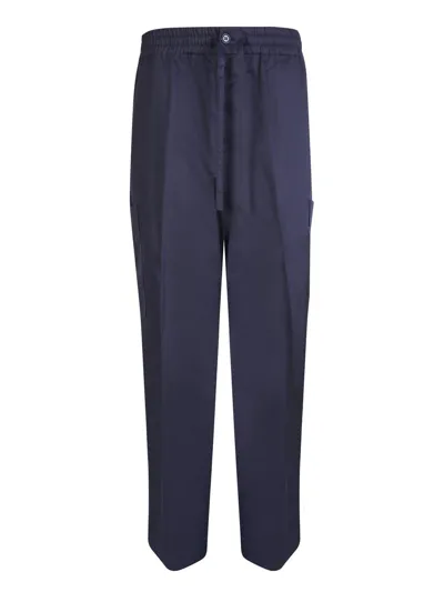 Kenzo Logo Patch Cargo Jogging Trousers In Blue