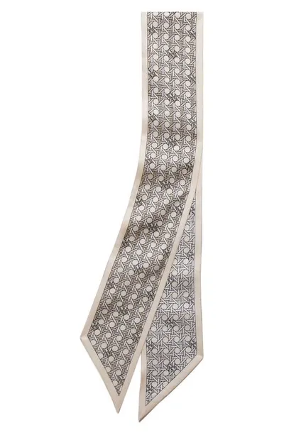 Tory Burch Basketweave Ribbon Tie In New Ivory