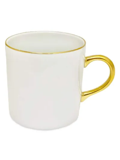 Anna Weatherley Antique Porcleian Mug In White/gold