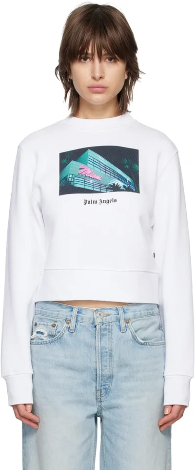 Palm Angels Cotton Miami Sweatshirt In Default Title