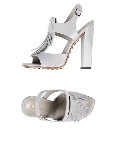 Tod's Sandals In Light Grey