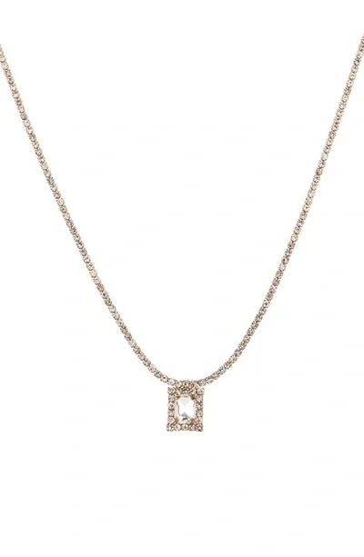 Ettika Adjustable Cubic Zirconia Pendant Necklace In Gold