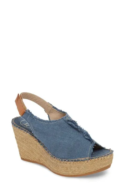 Toni Pons 'lugano' Espadrille Wedge Sandal In Blue Fabric