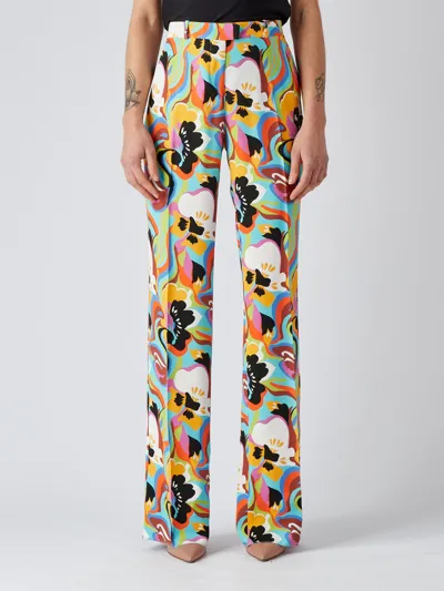 Etro Viscose Trousers In Multi