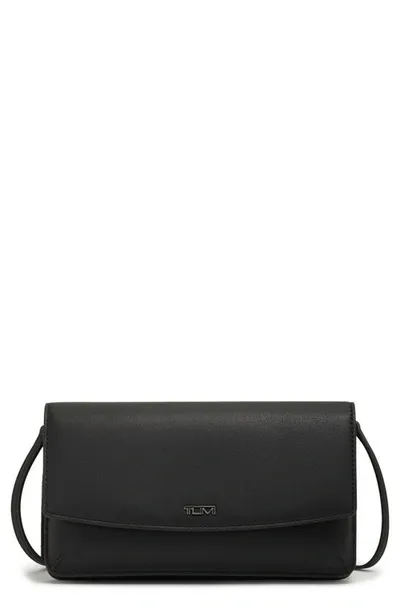 Tumi Leather Crossbody Wallet In Black