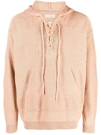 Nick Fouquet Drawstring-hood Knitted Jumper In Rosa