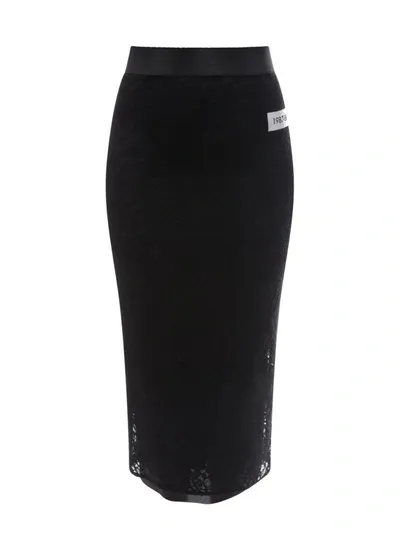 Dolce & Gabbana Midi Skirt In Black