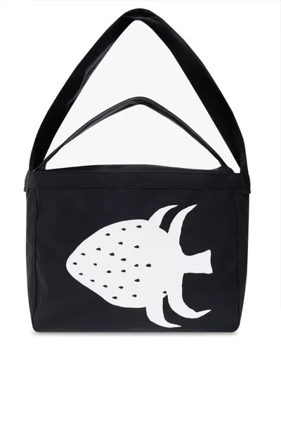 Comme Des Garçons Shirt Graphic-print Tote Bag In Black