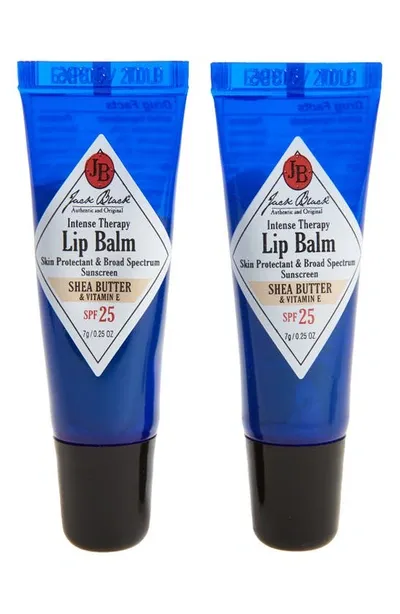 Jack Black Intense Therapy Lip Balm Spf 25 Duo In Shea