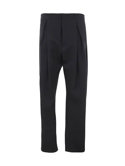 Sapio Wool Trousers Loose Fit In Black