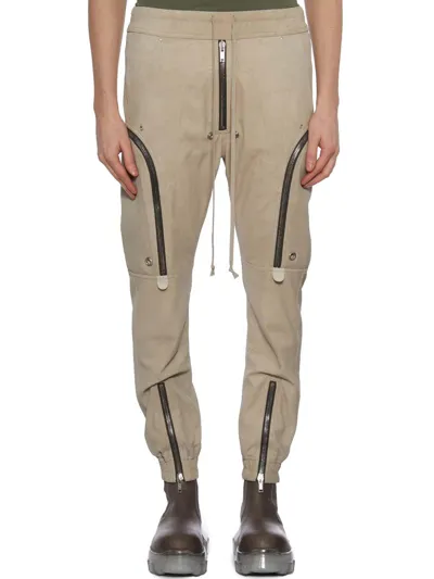 Rick Owens Bauhaus Cargo Pants In White