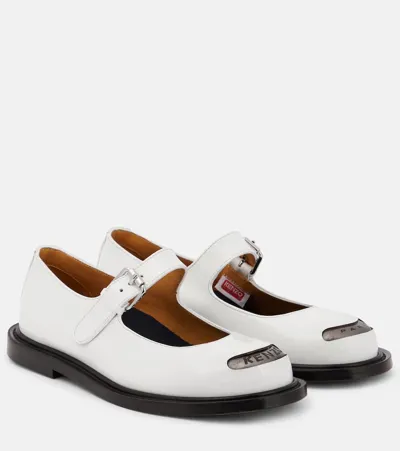 Kenzo White  Paris Mary Jane Loafers