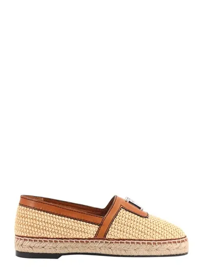 Dsquared2 Cashmere Rafia Espradillas In Brown