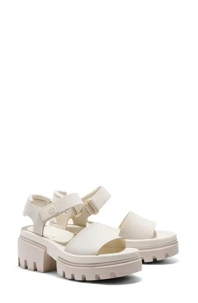 Timberland Everleigh Platform Sandal In White