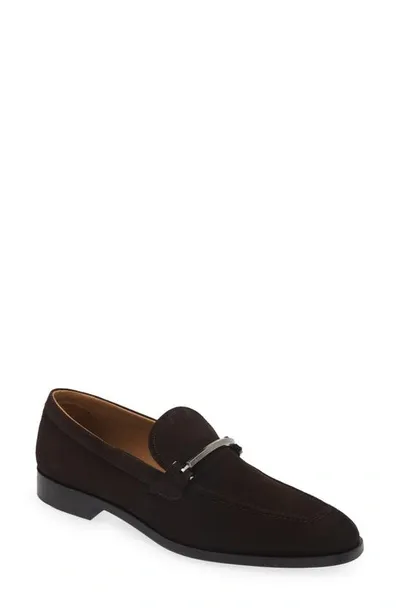 Hugo Boss Lisbon Bit Loafer In Dark Brown