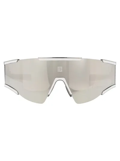 Balmain Eyewear Mask-style Frame Sunglasses In Grey