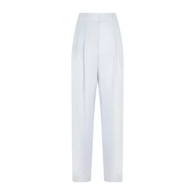 Giorgio Armani Pleated Tailored Trousers In White