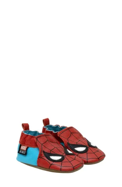 Robeez Kids' Spider-man Crib Shoes In Red