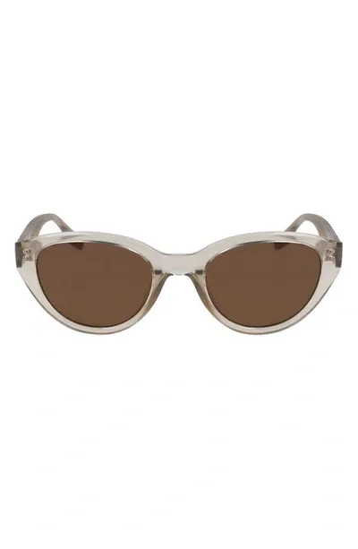 Converse Fluidity 52mm Cat Eye Sunglasses In Crystal Beach Stone