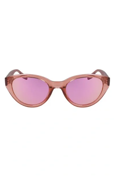 Converse Fluidity 52mm Cat Eye Sunglasses In Crystal Canyon Dusk