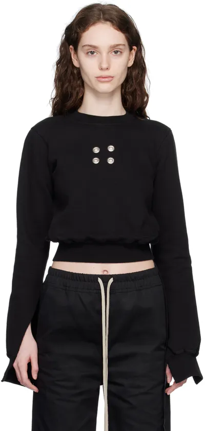 Rick Owens Drkshdw Cropped Sweatshirt In Black