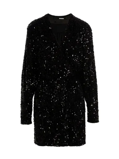 Ralph Lauren Sequin Minidress In Black  